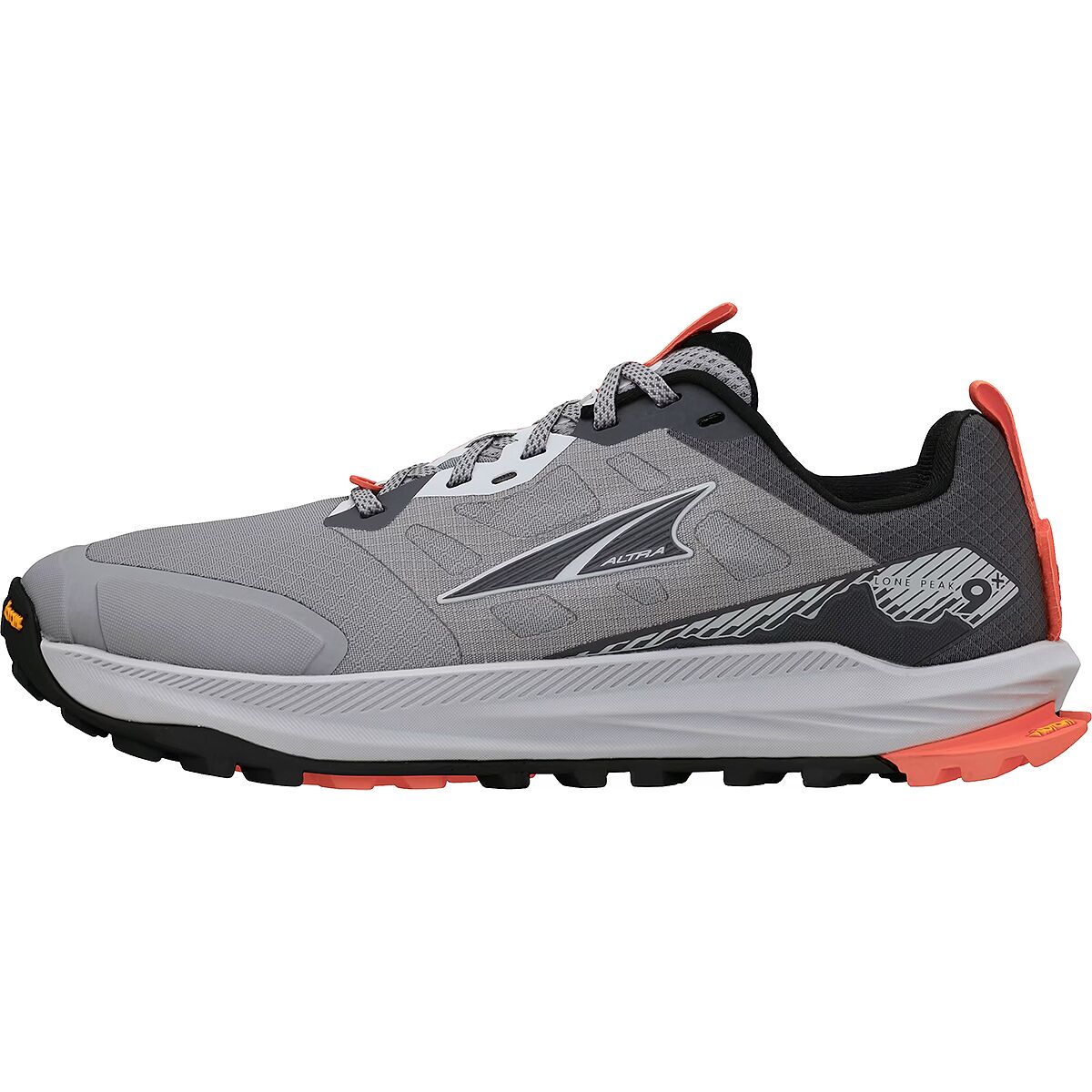 Image of Altra Lone Peak 9+ Trail Running Shoe - Women's Gray/Orange, 6.5