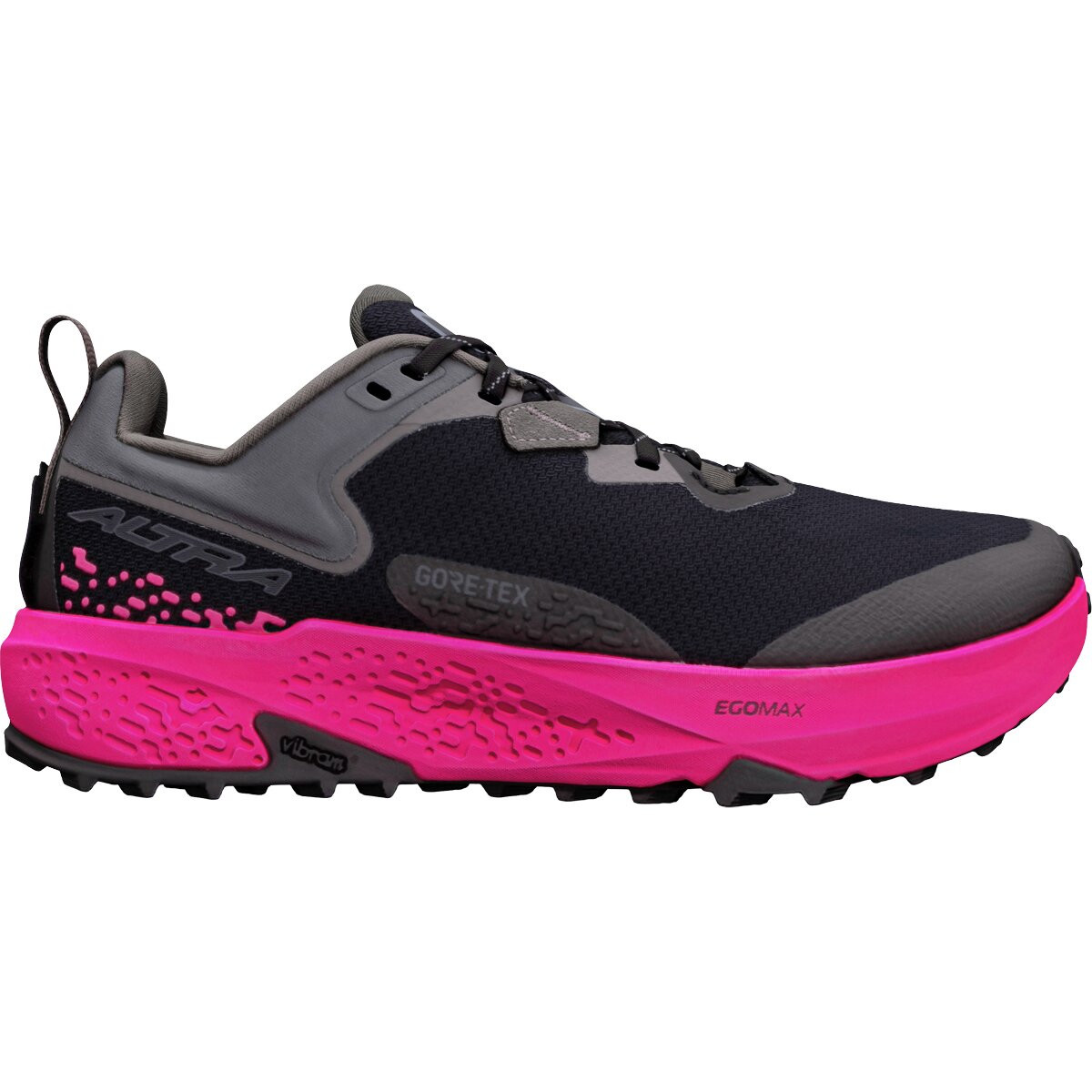Image of Altra Timp 6 GTX Trail Running Shoe - Women's Black/Dark Shadow/Pink, 10.5