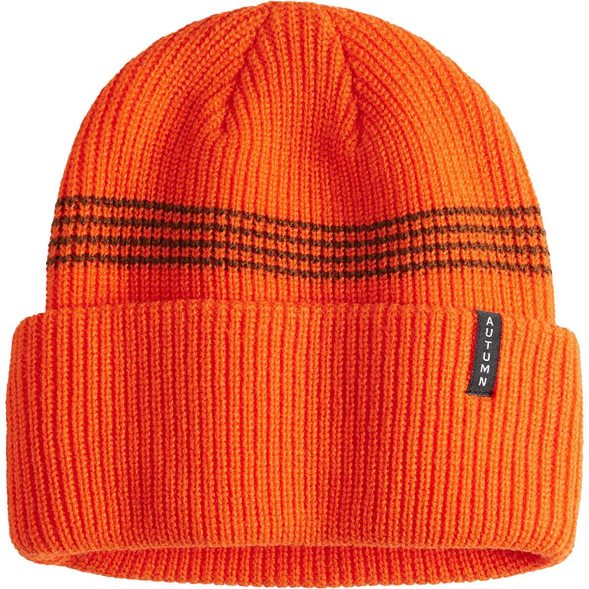 Image of Autumn Mini Stripe Beanie Safety Orange, One Size