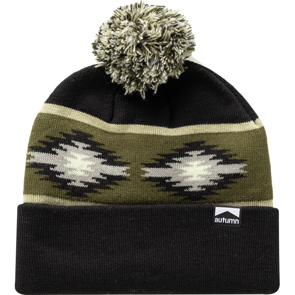 Autumn Blanket Pom Beanie Black, One Size