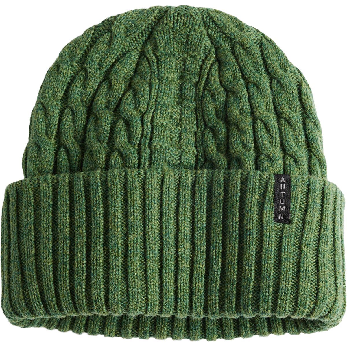 Image of Autumn Cable Knit Beanie Green, One Size