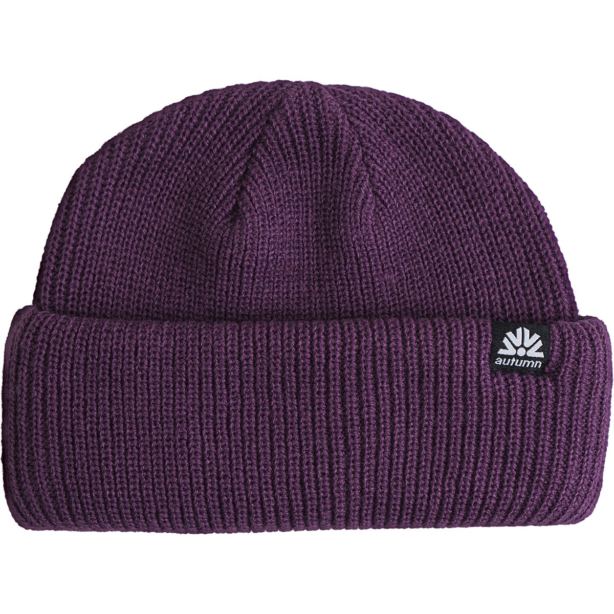 Image of Autumn Double Roll Beanie Plum, One Size