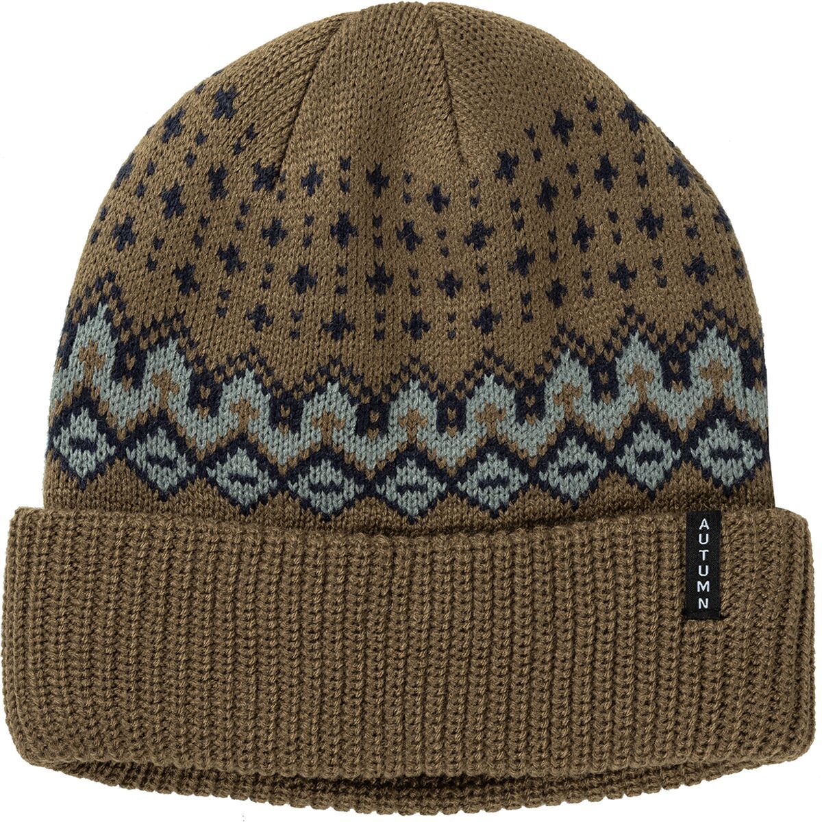Image of Autumn Fairisle Beanie Light Brown, One Size