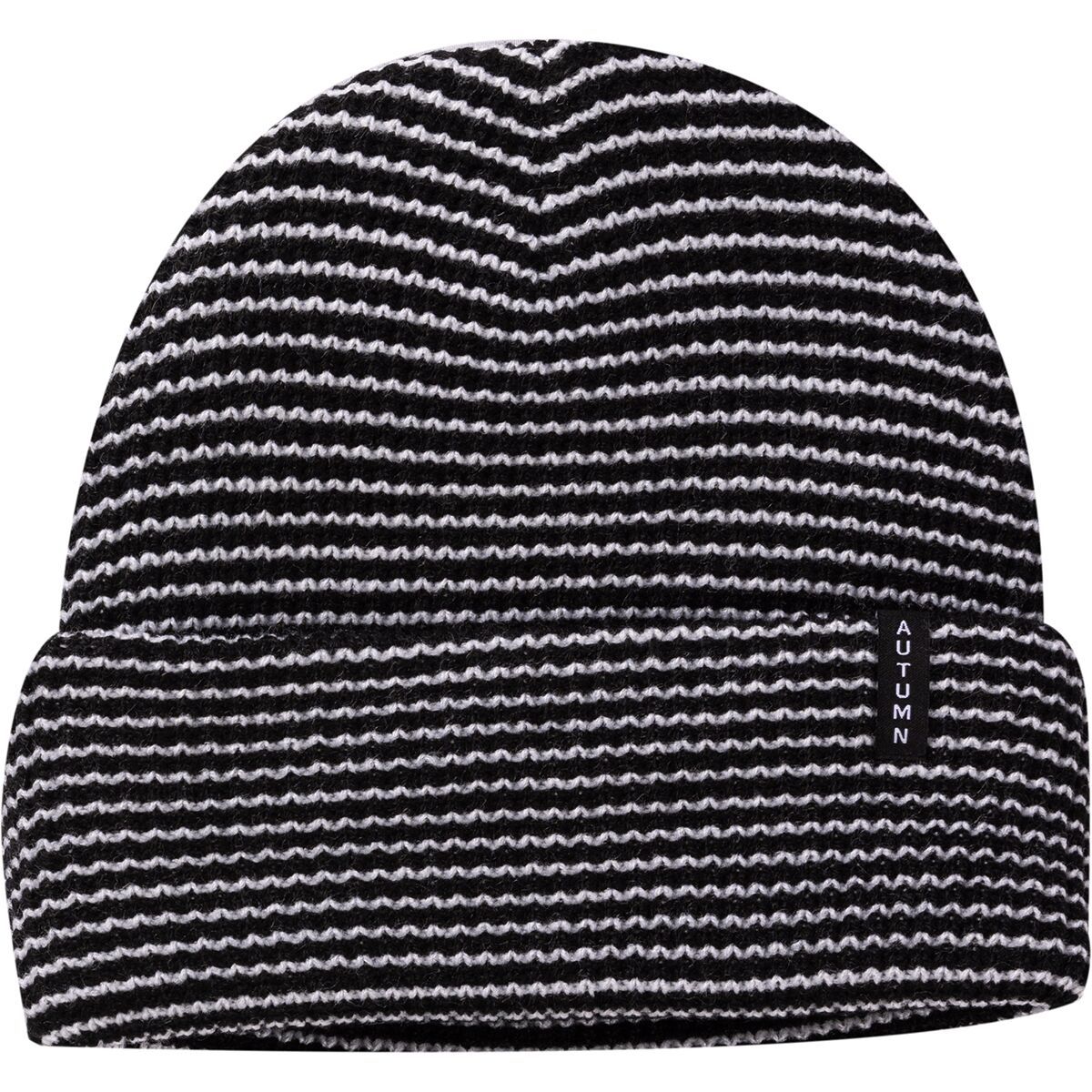 Image of Autumn Stripe Beanie Black, One Size