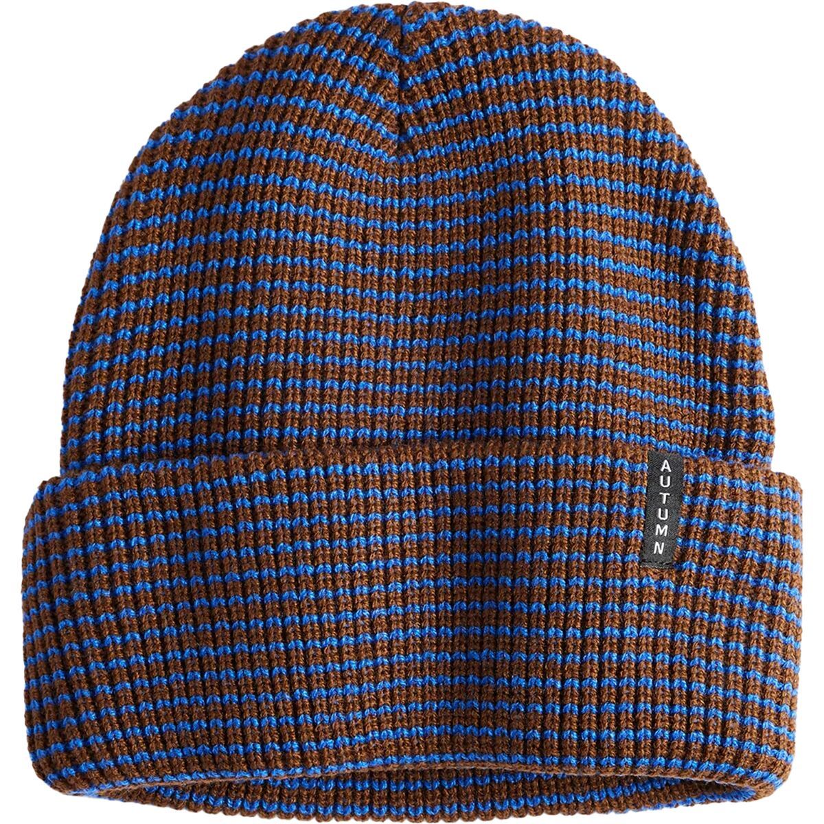 Image of Autumn Stripe Beanie Brown, One Size