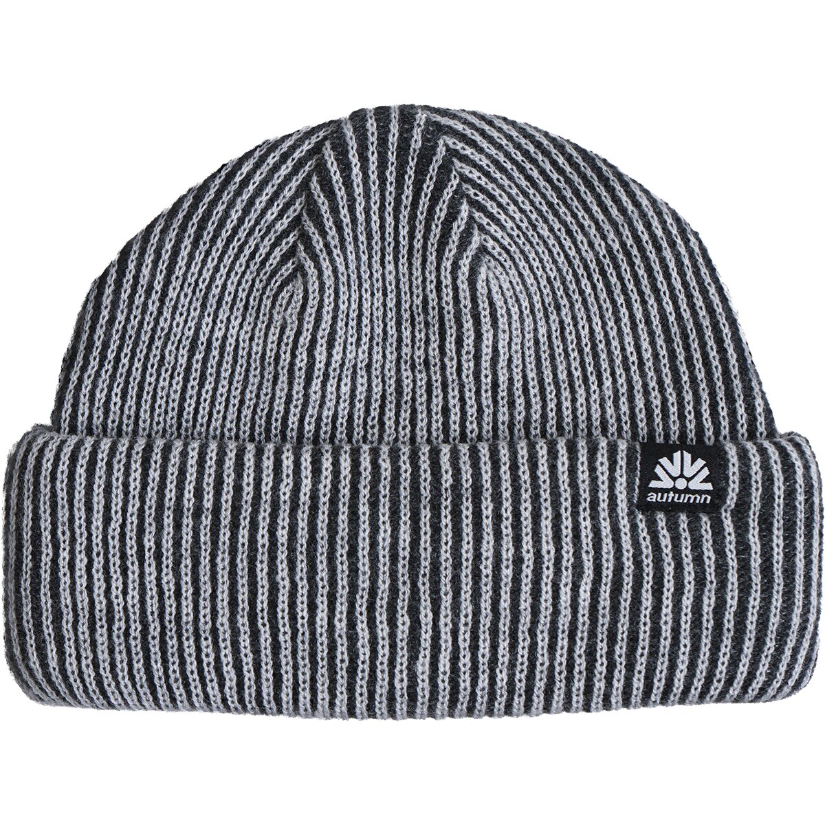 Image of Autumn Cord Double Roll Beanie Charcoal, One Size