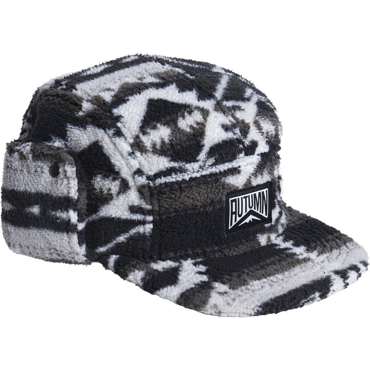 Image of Autumn Fleece Flap Cap Black, One Size