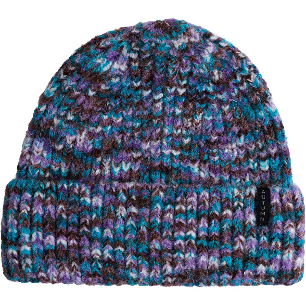 Image of Autumn Marble Knit Beanie Plum, One Size