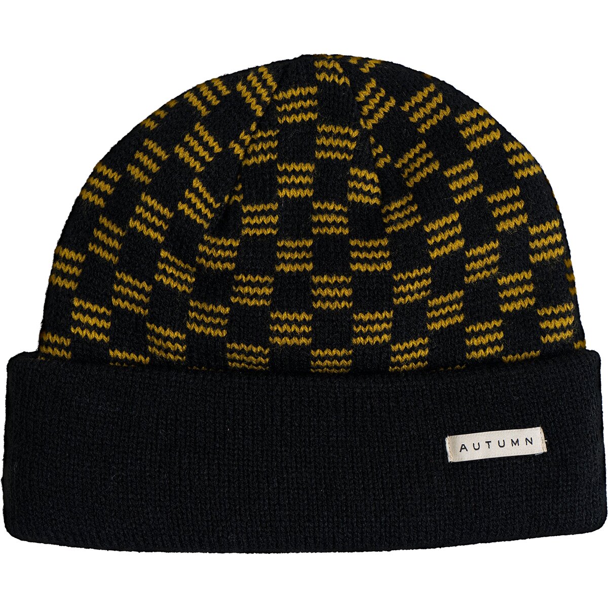 Image of Autumn Squared Fleece Lined Beanie Black, One Size