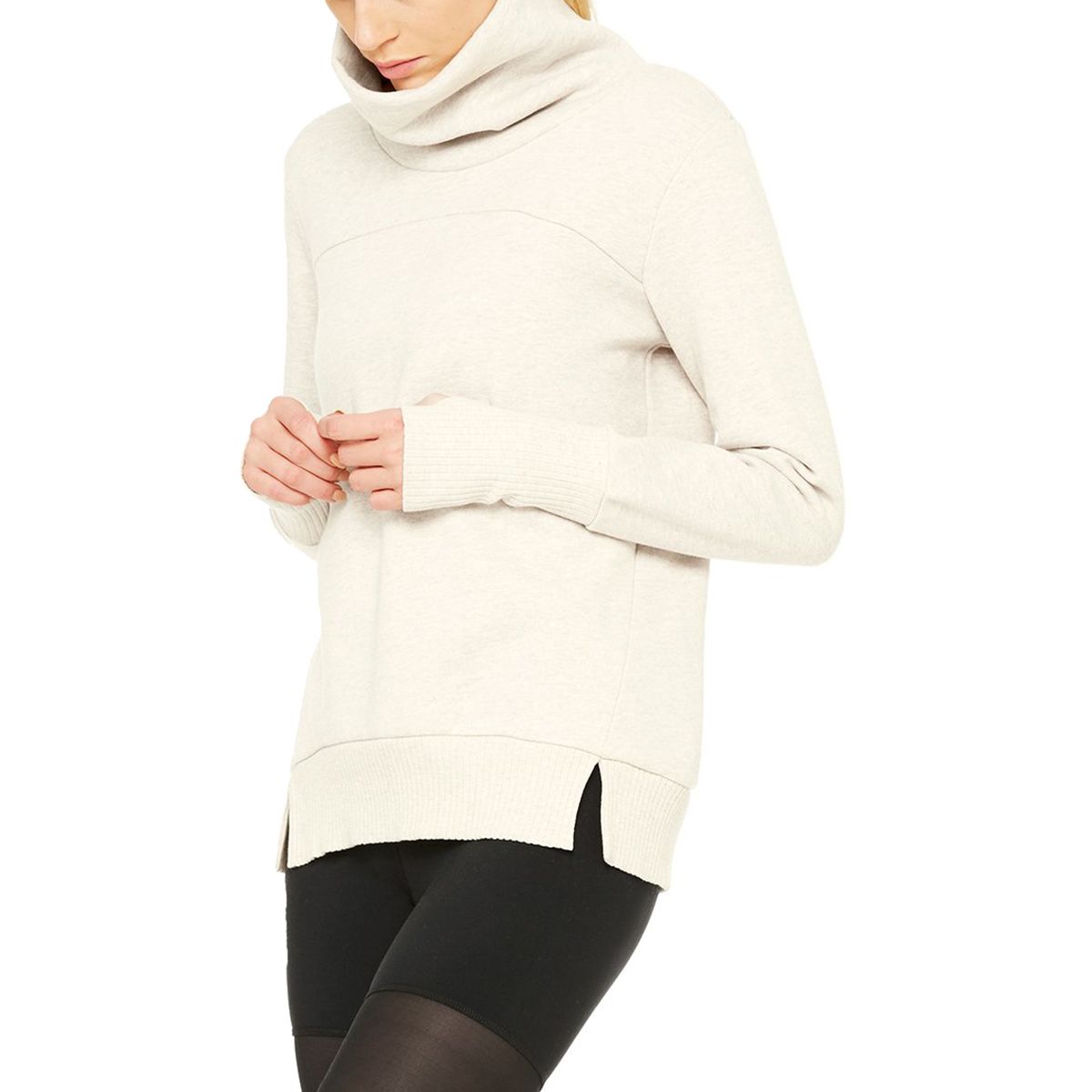 alo yoga haze turtleneck sweatshirt