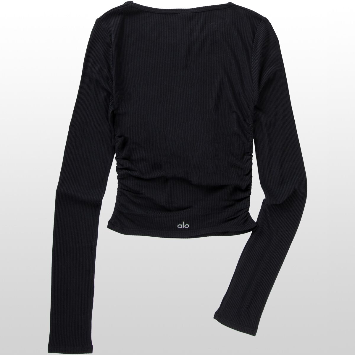 【ALO Yoga】ベストセラー☆ Gather Long Sleeve リブロンT Gather Long Sleeve - White | ALO