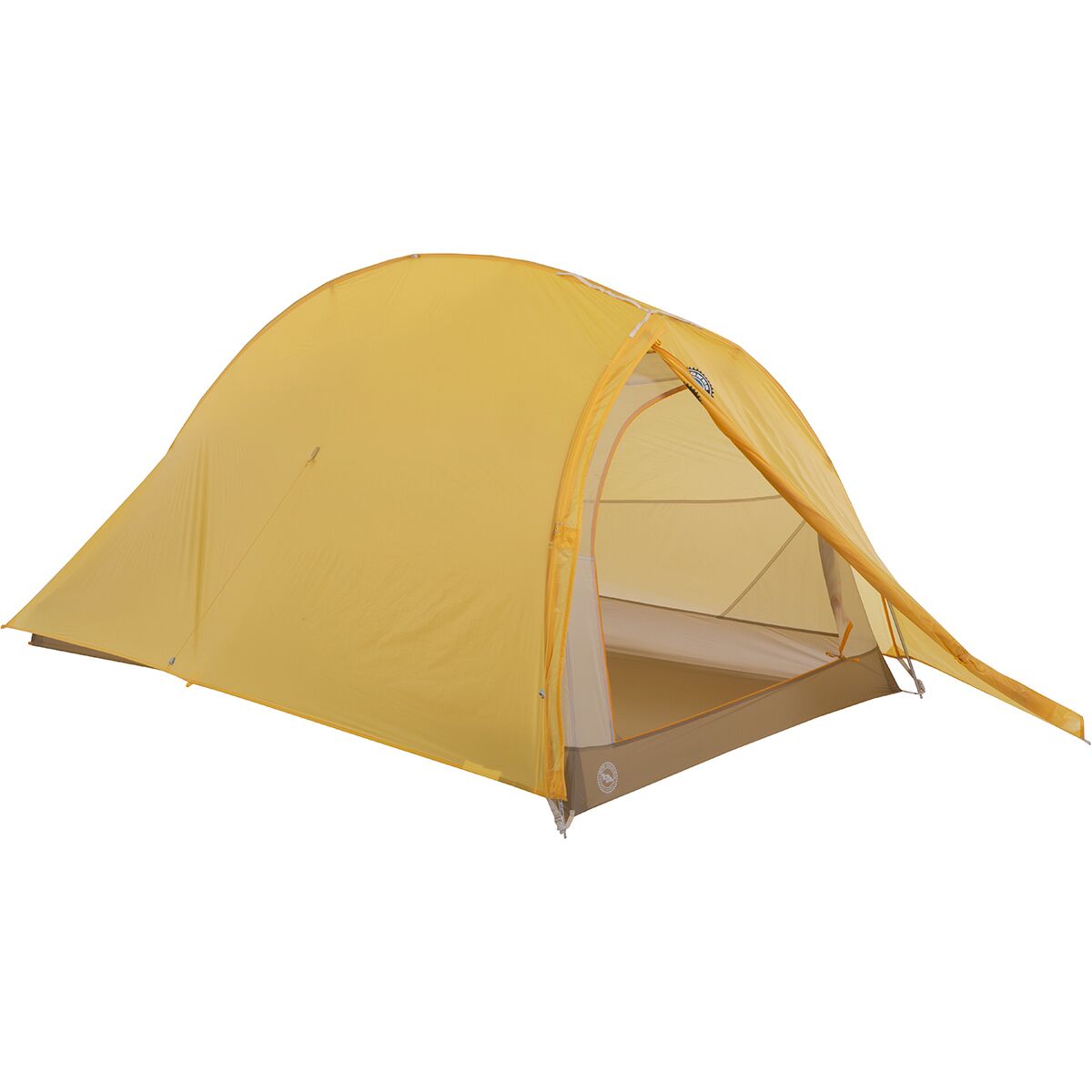 Image of Big Agnes Fly Creek HV UL2 Bikepack Tent: 2-Person 3-Season Yellow/Greige, One Size