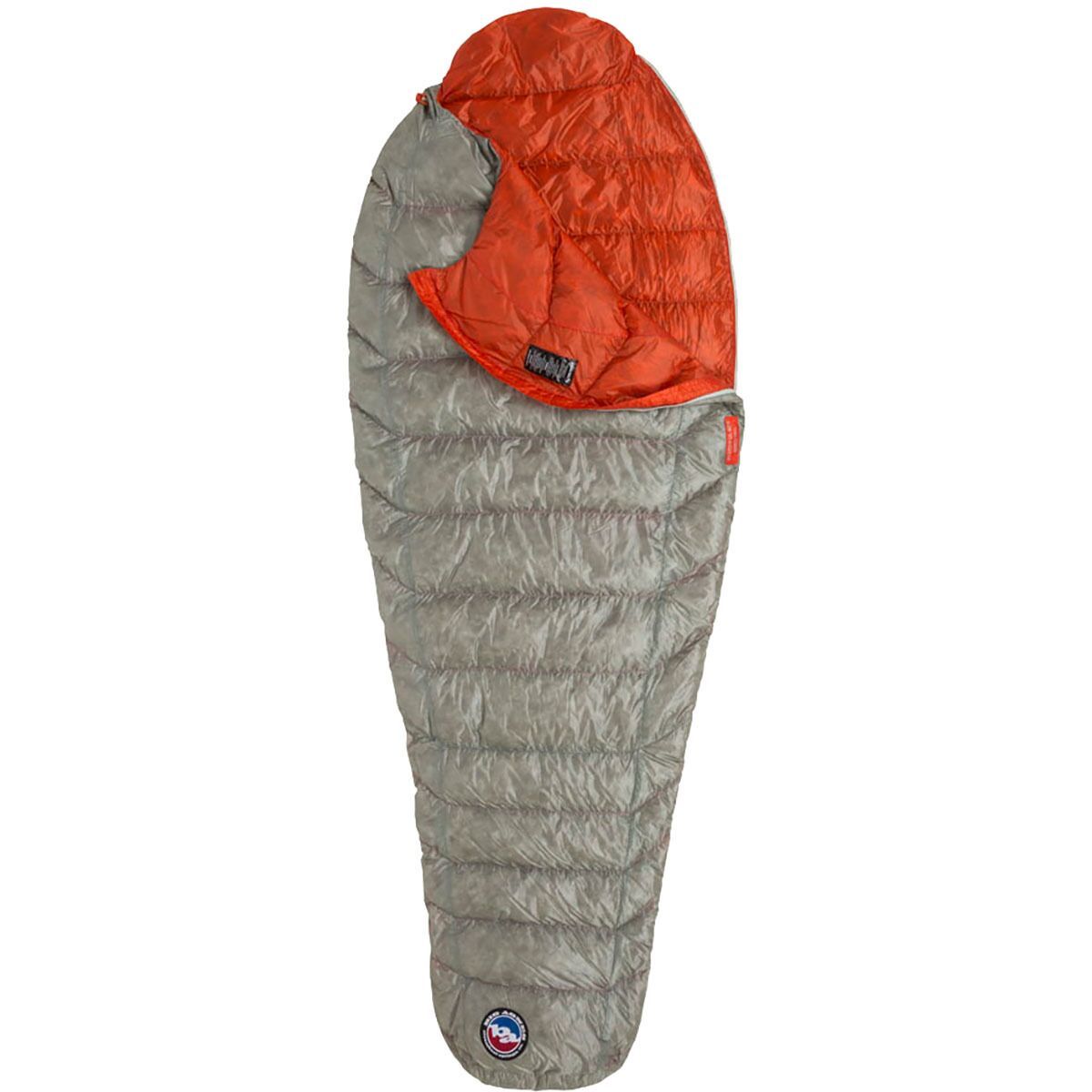 Big Agnes Pluton UL Sleeping Bag: 40F Down Gray/Pumpkin, Long/Left Zip