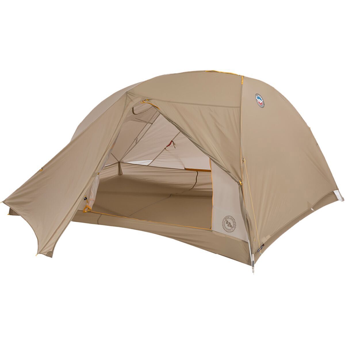 Image of Big Agnes Tiger Wall UL3 Bikepack Tent: 3-Person 3-Season Greige/Gray, 3 Person