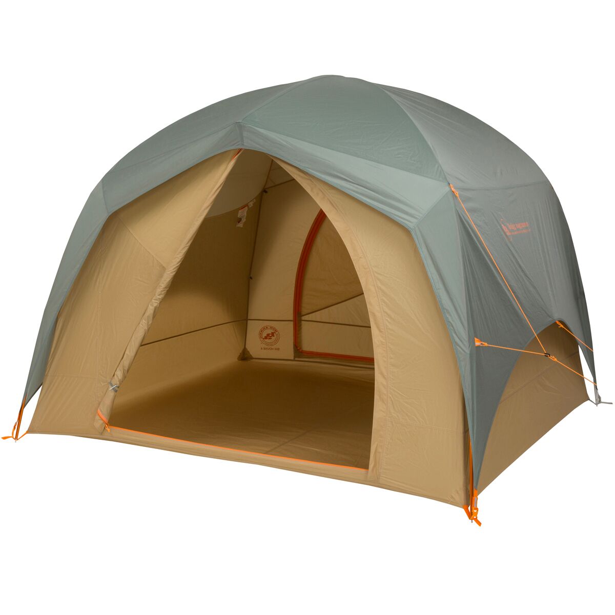 Image of Big Agnes Big House 4 Tent: 4-Person 3-Season Chinois Green/Prairie Sand, 4P