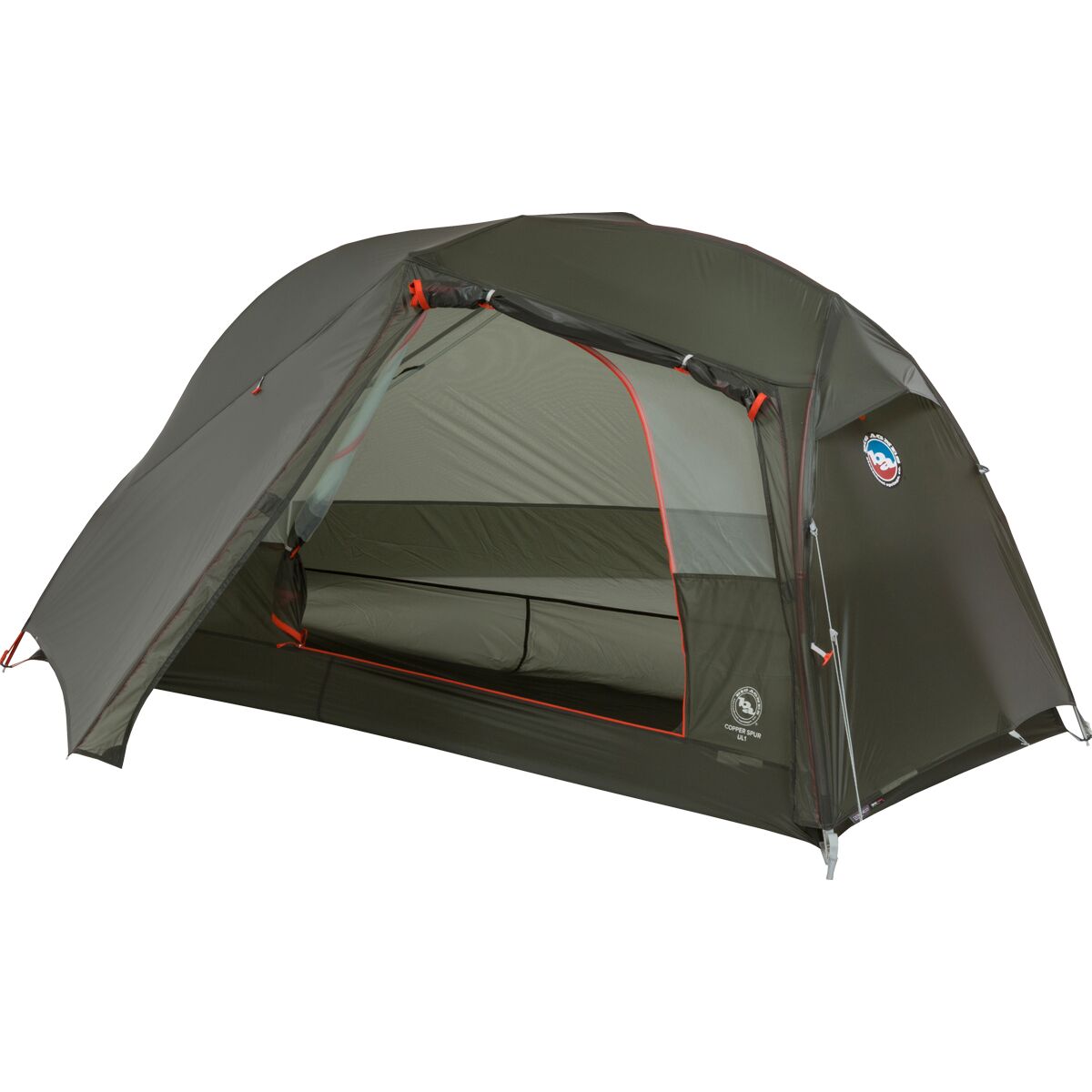 Image of Big Agnes Copper Spur UL1 Tent: 1-Person 3-Season Lichen Green, One Size