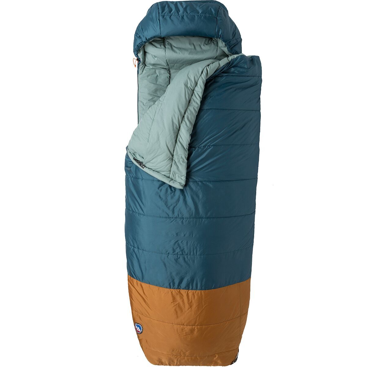 Big Agnes Echo Park Sleeping Bag: 40F Synthetic Tapestry/Brown Sugar, Wide Long