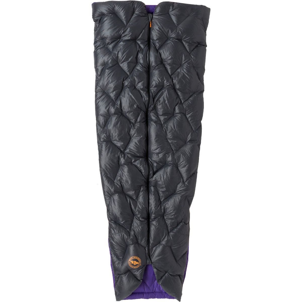 Image of Big Agnes Fly Creek UL Zip Quilt: 50F Down Asphalt/Royal Purple, Regular