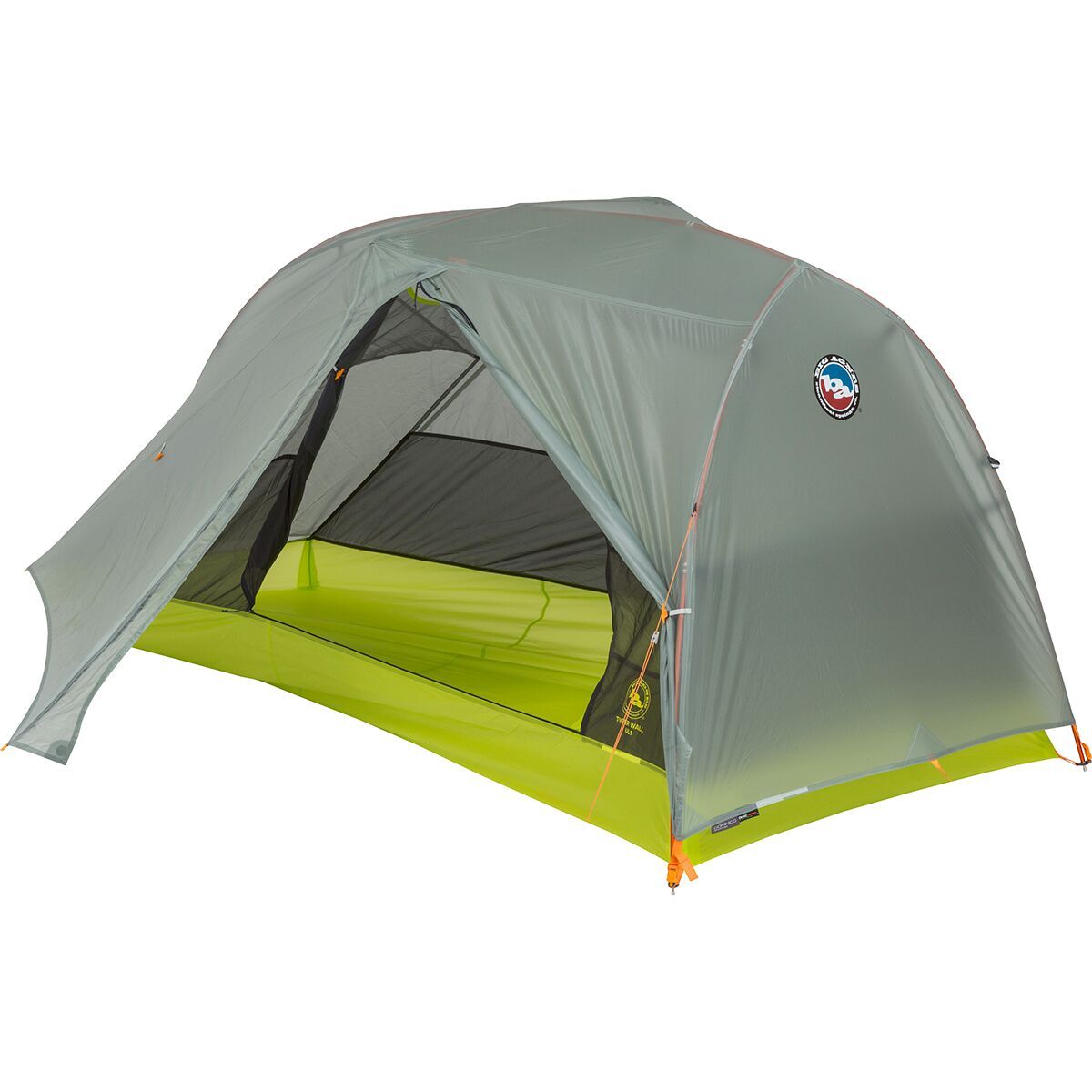 Image of Big Agnes Tiger Wall UL1 Tent: 1-Person 3-Season Mercury/Evening Primrose, One Size