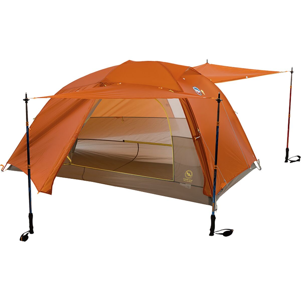 Image of Big Agnes Copper Spur UL2 MtnGLO Tent: 2-Person 3-Season Tangelo/Mercury, 2P