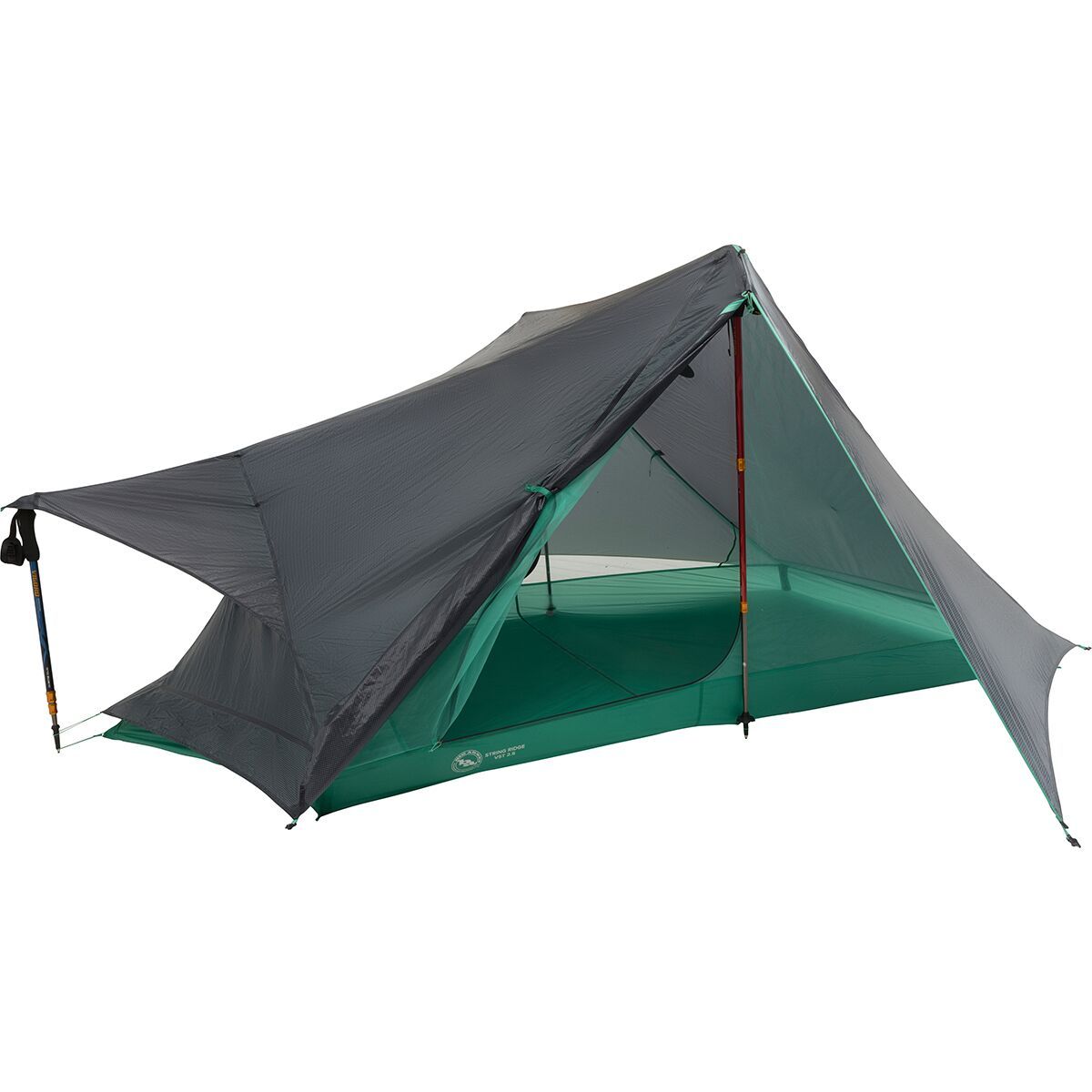Big Agnes String Ridge VST Tent: 1.5-Person 3-Season Asphalt/Mint Leaf