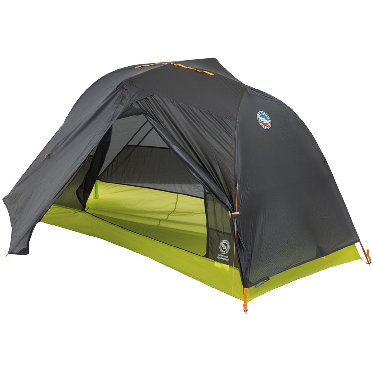 Image of Big Agnes Tiger Wall UL1 Bikepack Tent: 1-Person 3-Season Asphalt/Evening Primrose, 1P