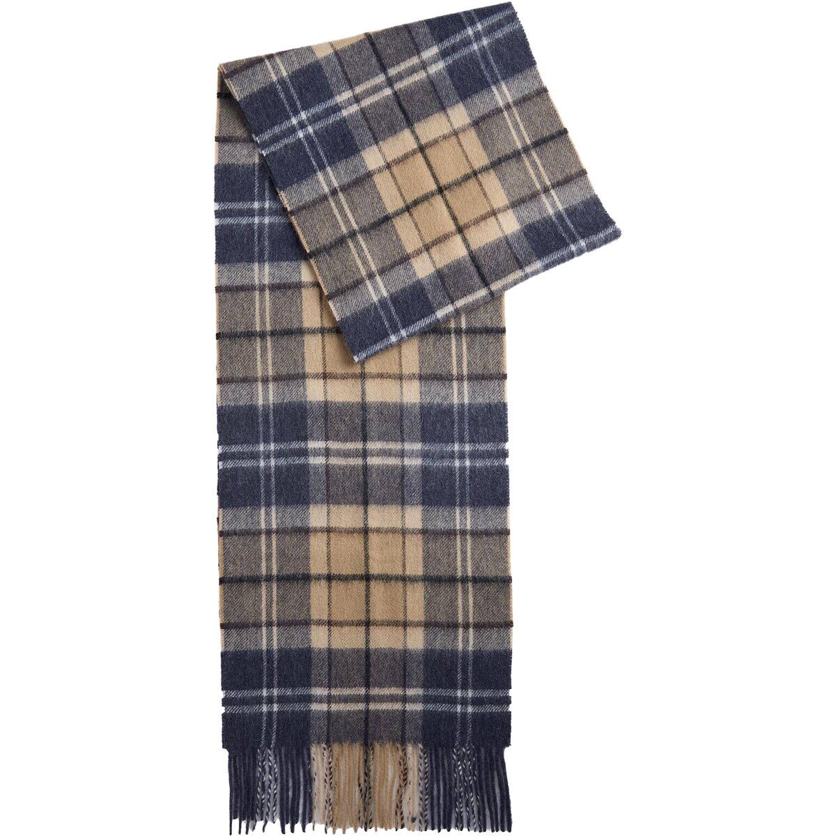 Image of Barbour Merino Cashmere Tartan Scarf Birchwood Dress Tartan, One Size
