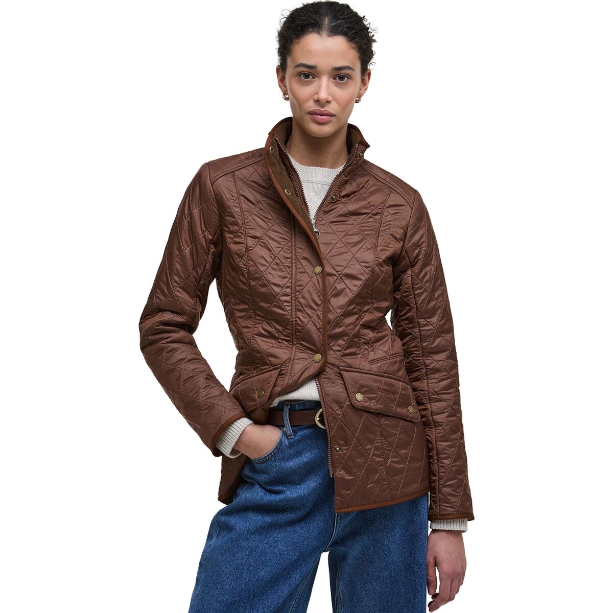 Image of Barbour Cavalry Polarquilt Jacket - Women's Vicuna, US 2/UK 6