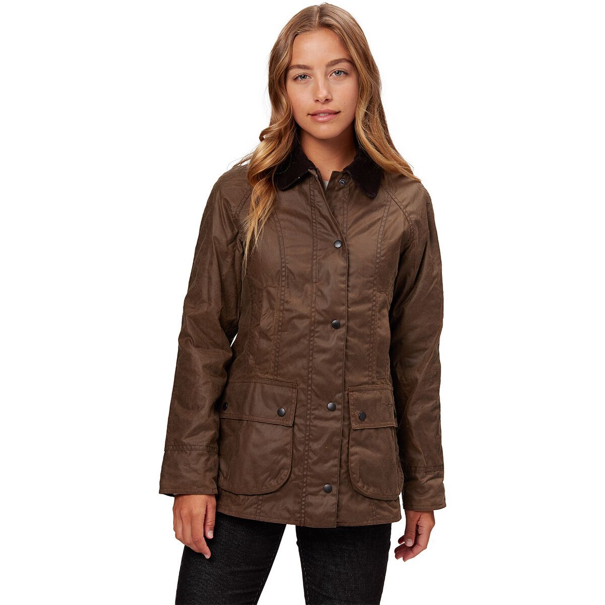 Image of Barbour Beadnell Wax Jacket - Women's Bark, US 14/UK 18