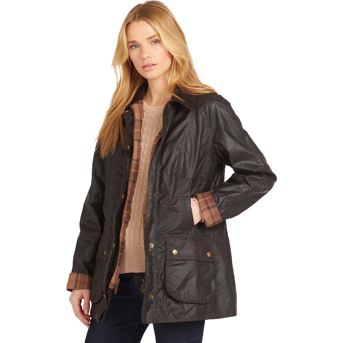 Image of Barbour Beadnell Wax Jacket - Women's Rustic, US 12/UK 16