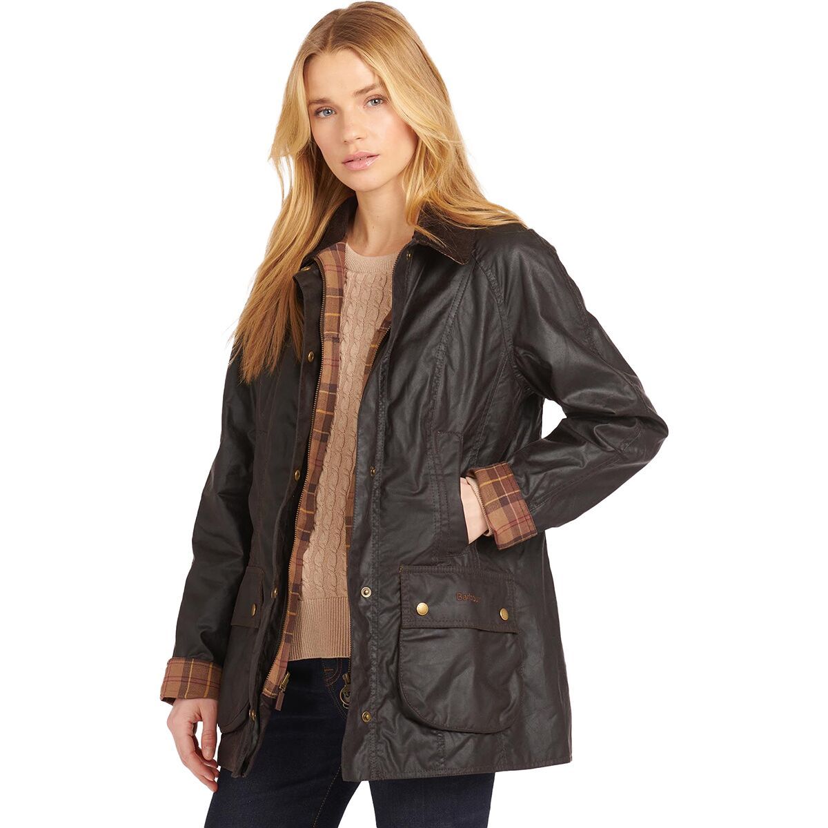 Barbour Beadnell Wax Jacket - Women's Rustic, US 4/UK 8