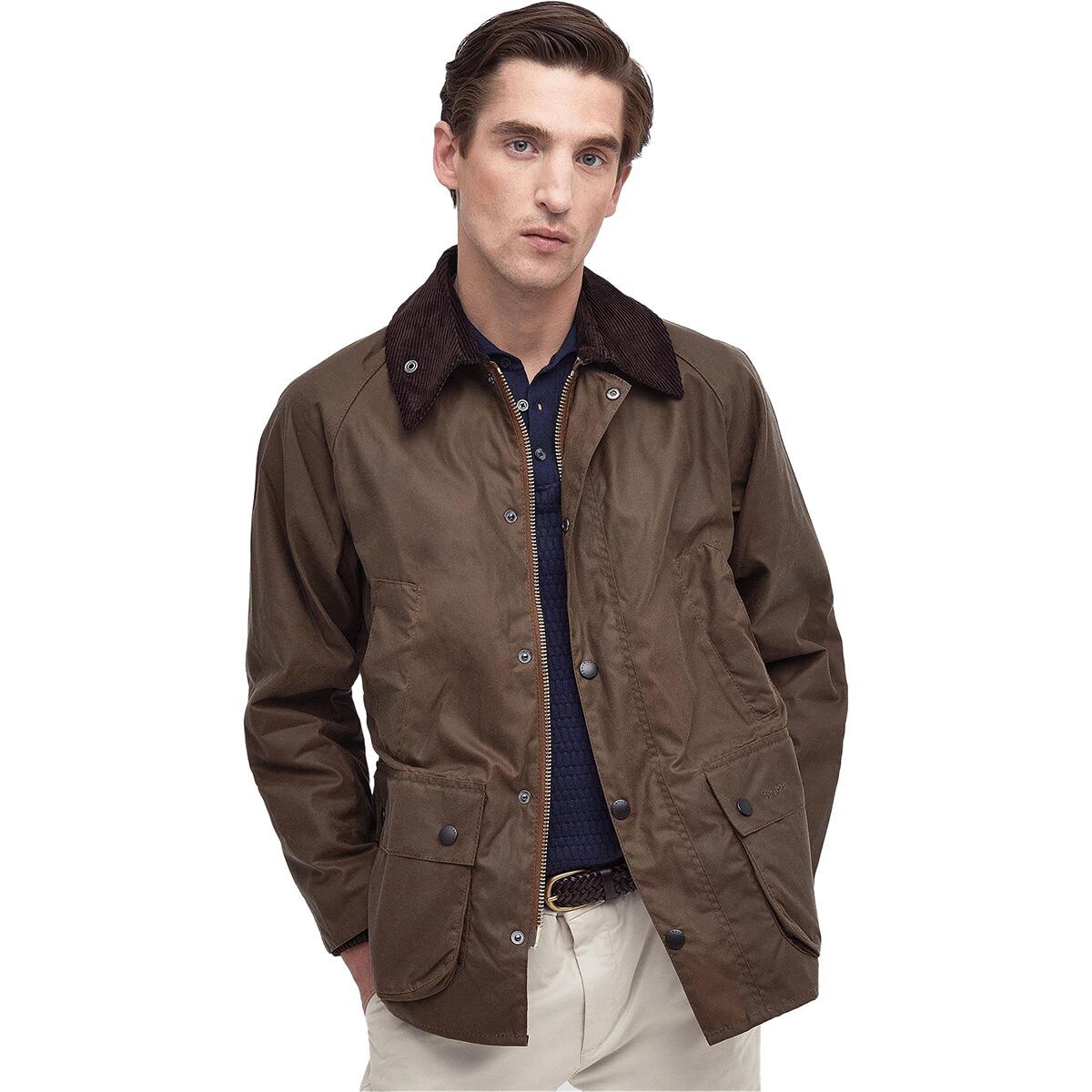 Image of Barbour Bedale Wax Jacket - Men's Bark, 38