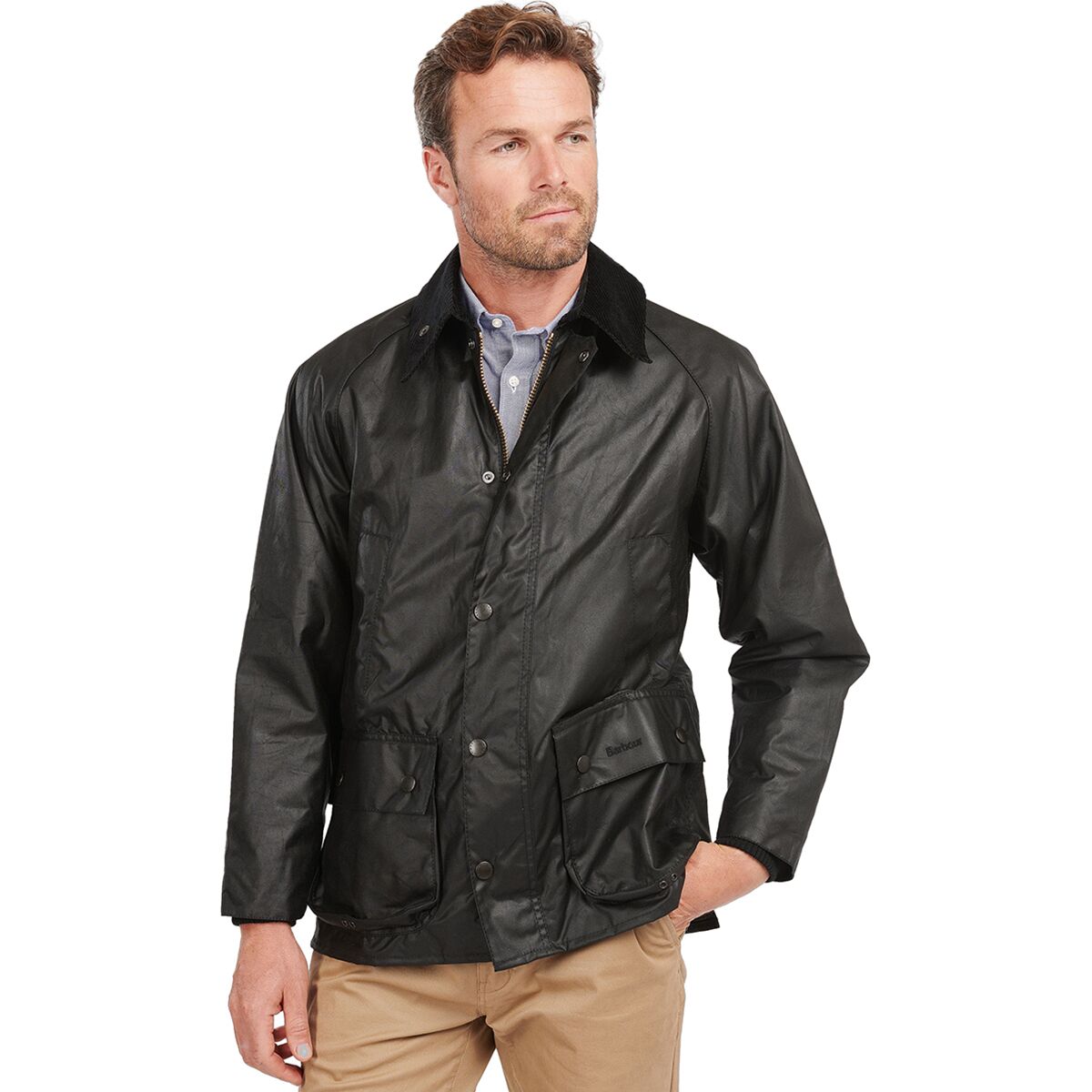 Image of Barbour Bedale Wax Jacket - Men's Black, 44