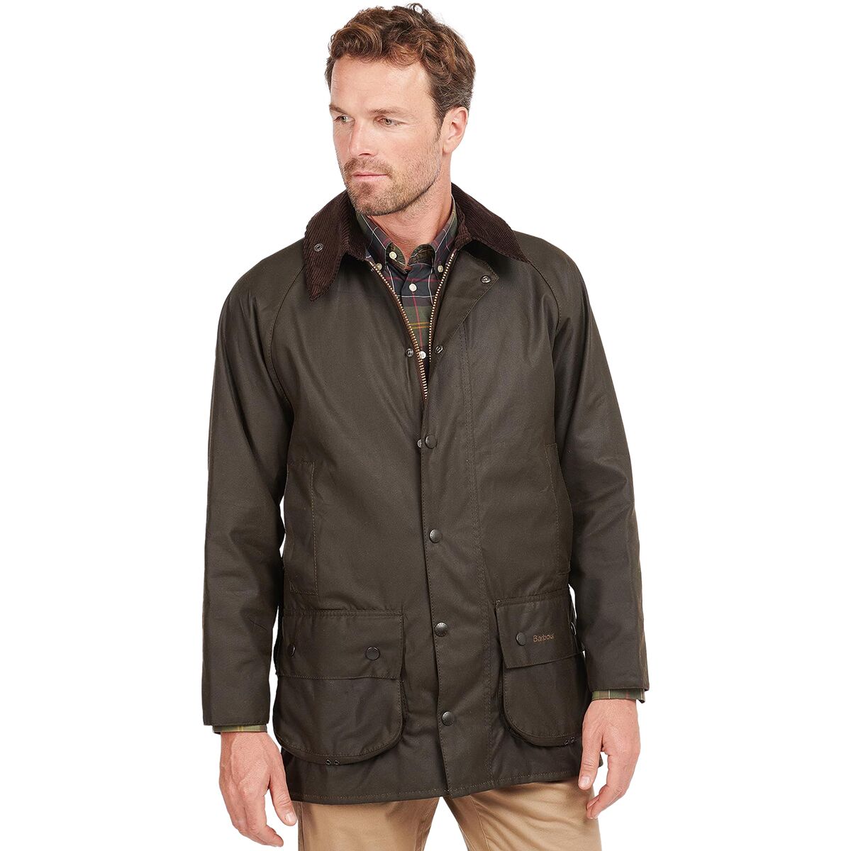 Image of Barbour Classic Beaufort Wax Jacket - Men's Olive, 48