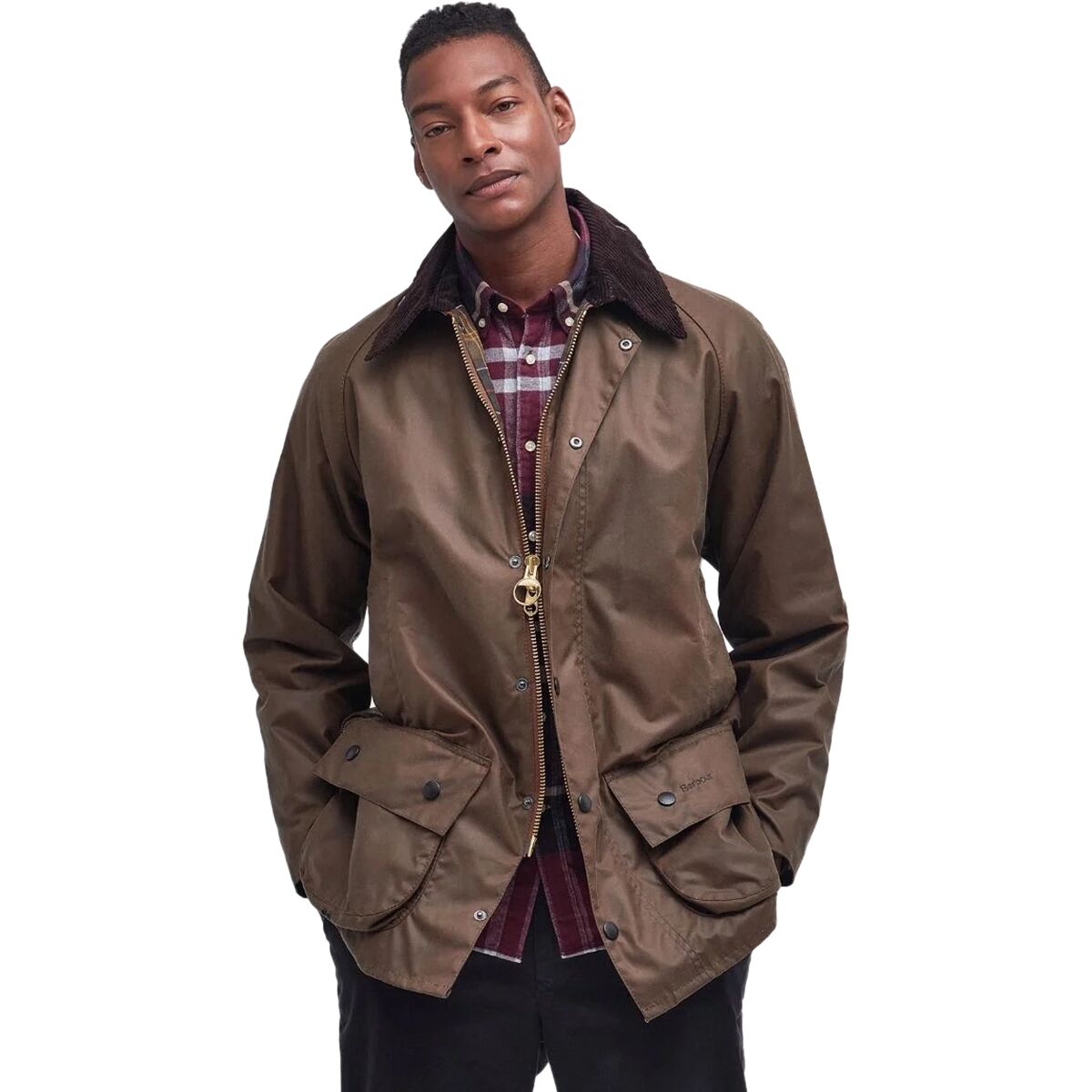 Image of Barbour Beaufort Wax Jacket - Men's Bark, 42