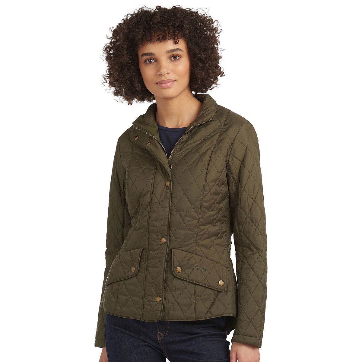 Barbour Flyweight Cavalry Quilt Jacket - Women's Olive, US 2/UK 6
