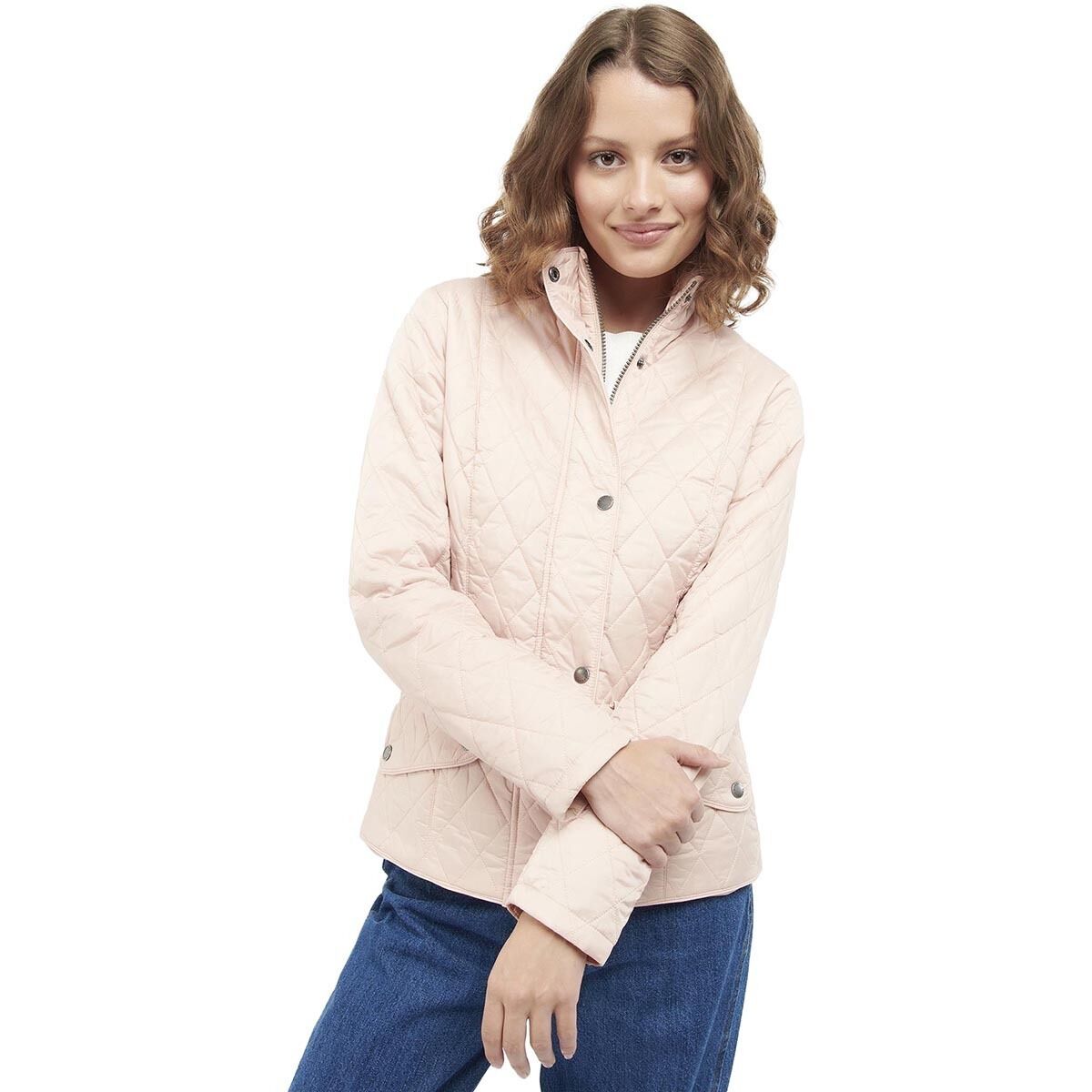 Image of Barbour Flyweight Cavalry Quilt Jacket - Women's Primrose Pink, US 14/UK 18