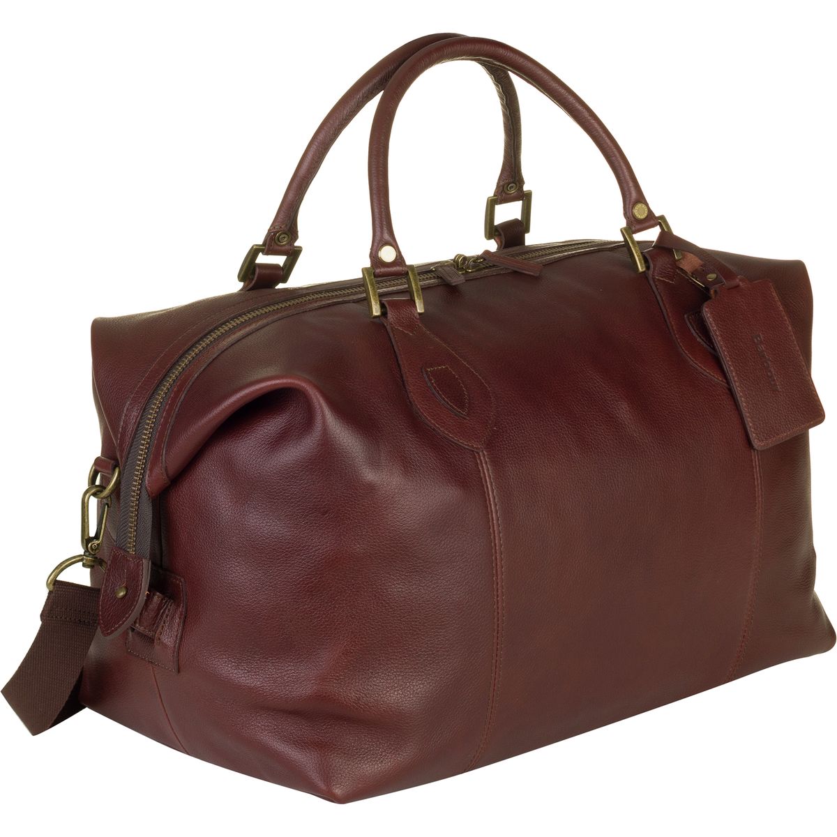 barbour leather duffle bag