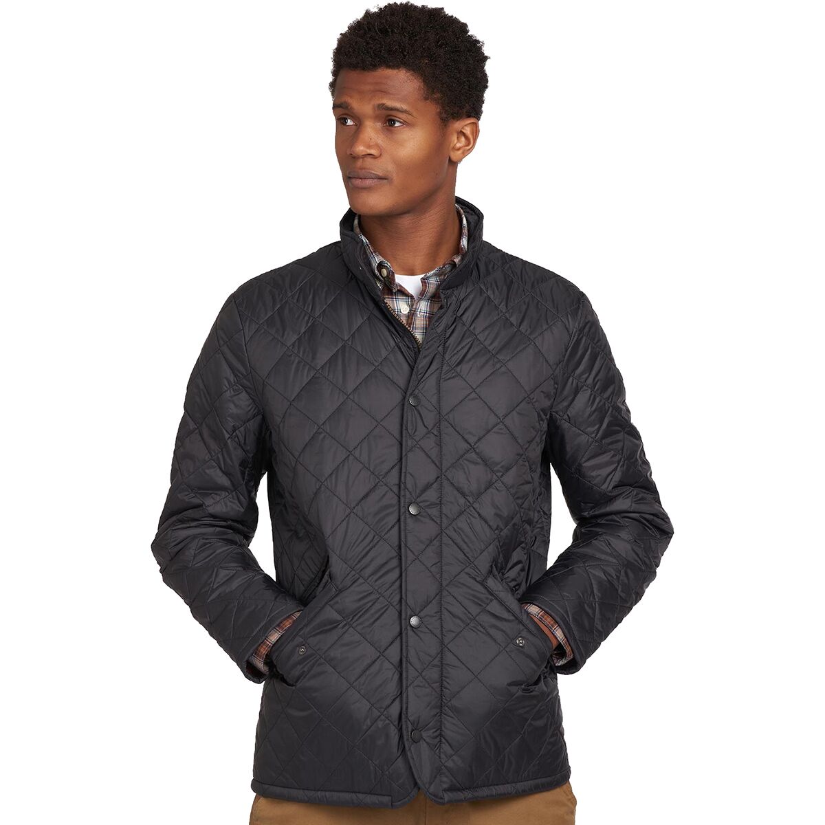 Image of Barbour Flyweight Chelsea Quilted Jacket - Men's Black, L