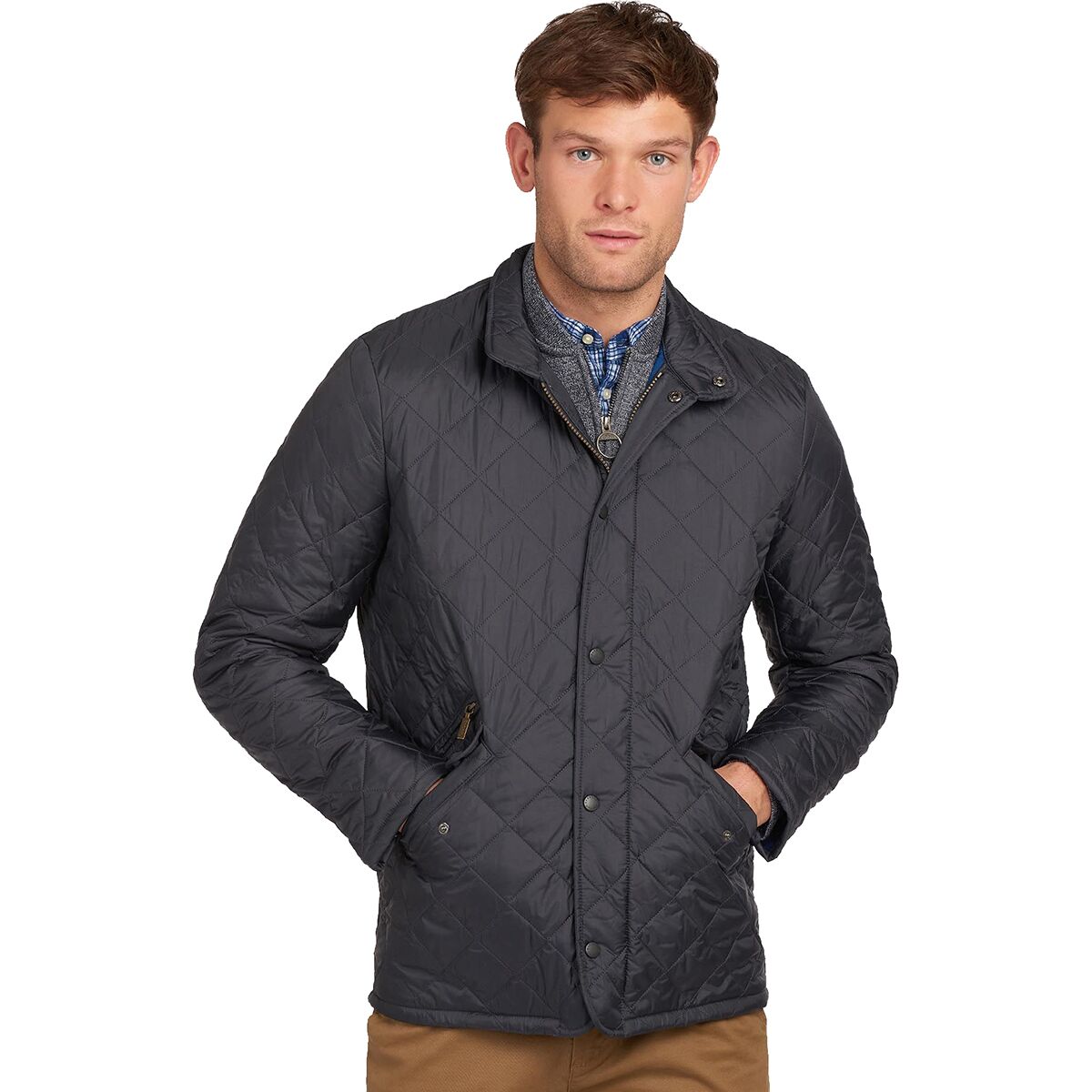Image of Barbour Flyweight Chelsea Quilted Jacket - Men's Navy, L