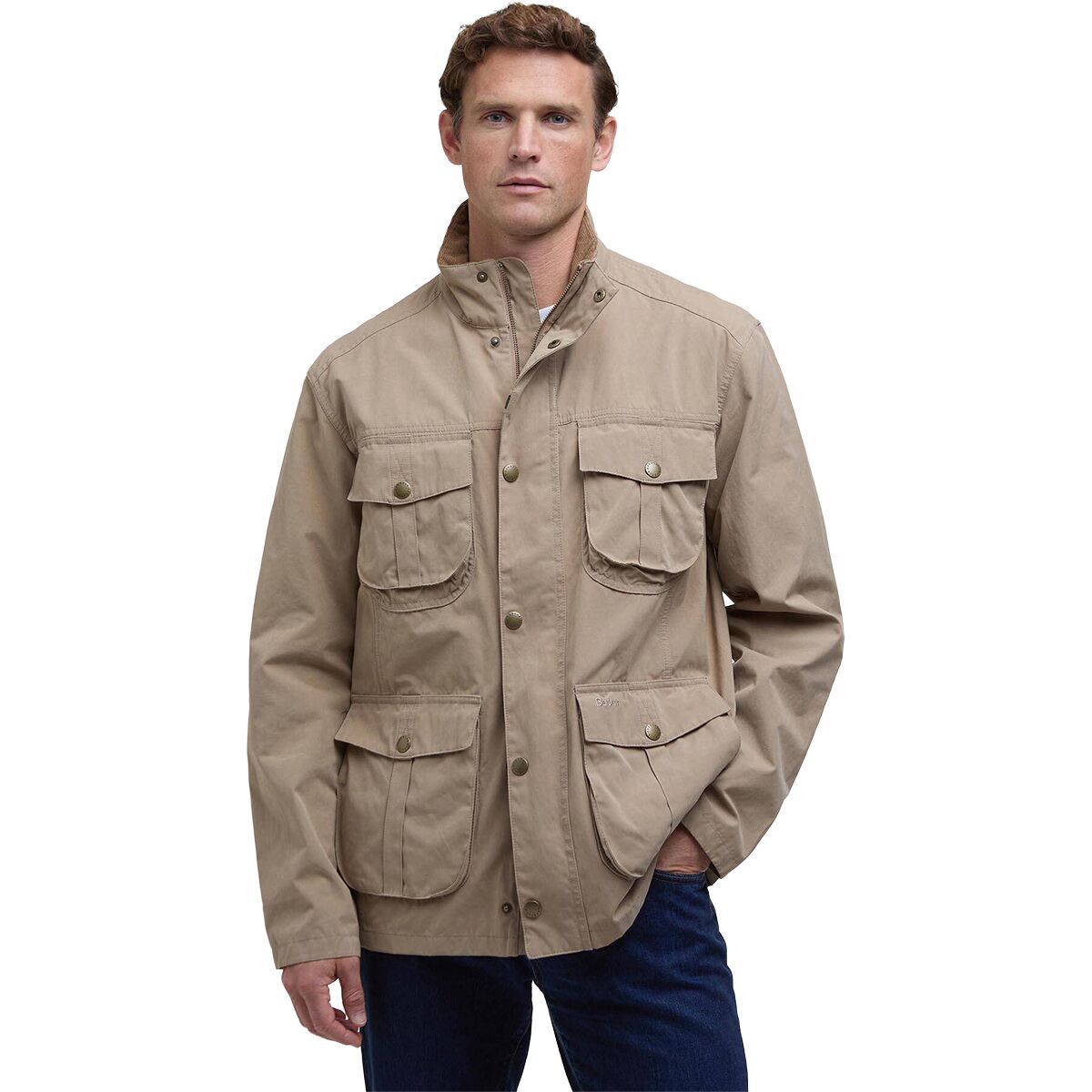 Image of Barbour Sanderling Casual Jacket - Men's Military Brown/Dress, M