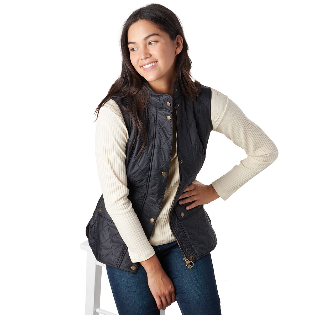 Image of Barbour Wray Gilet Vest - Women's Black, US 8/UK 12