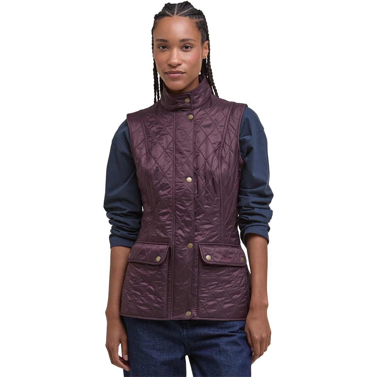 Image of Barbour Wray Gilet Vest - Women's Black Cherry, US 14/UK 18