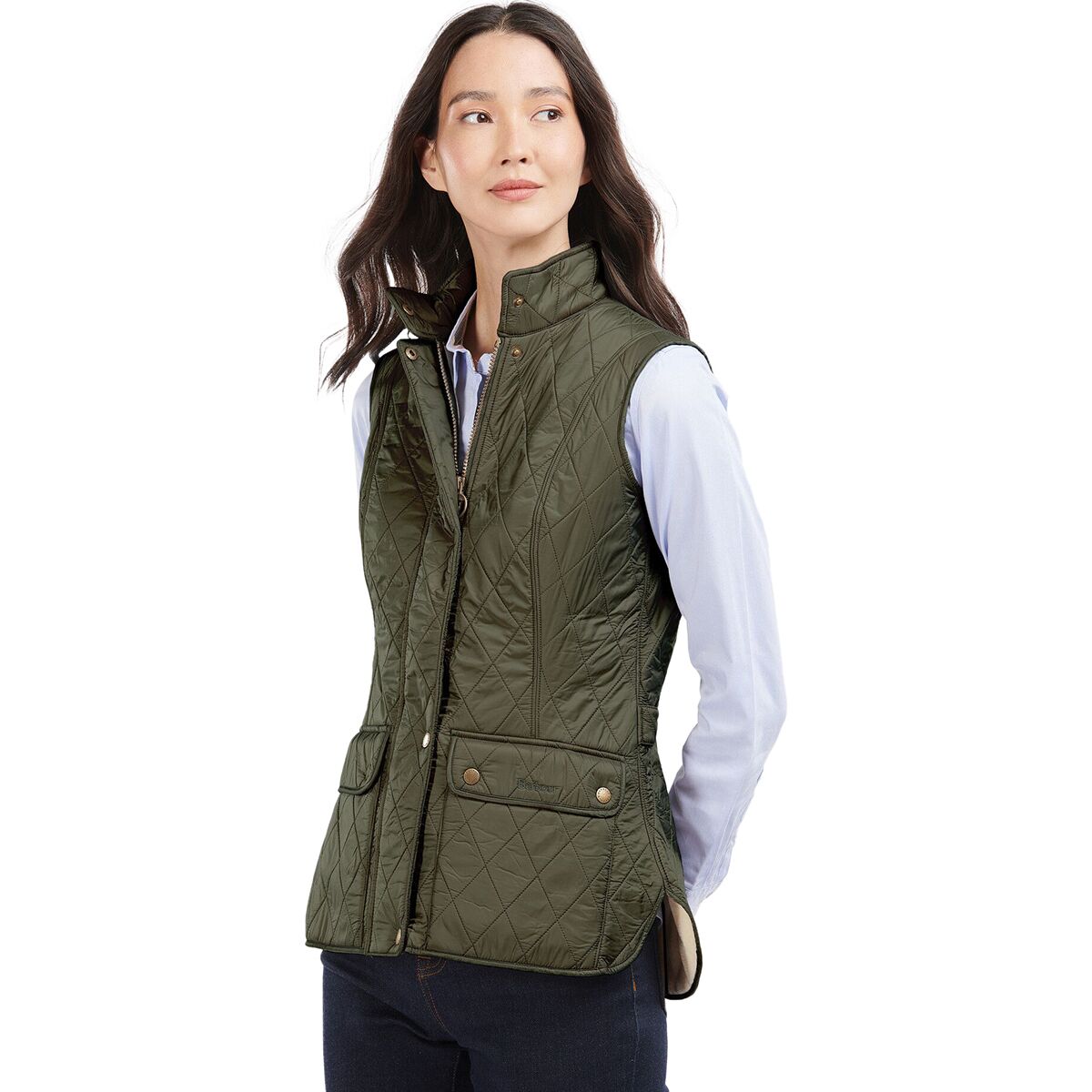 Image of Barbour Wray Gilet Vest - Women's Olive, US 6/UK 10