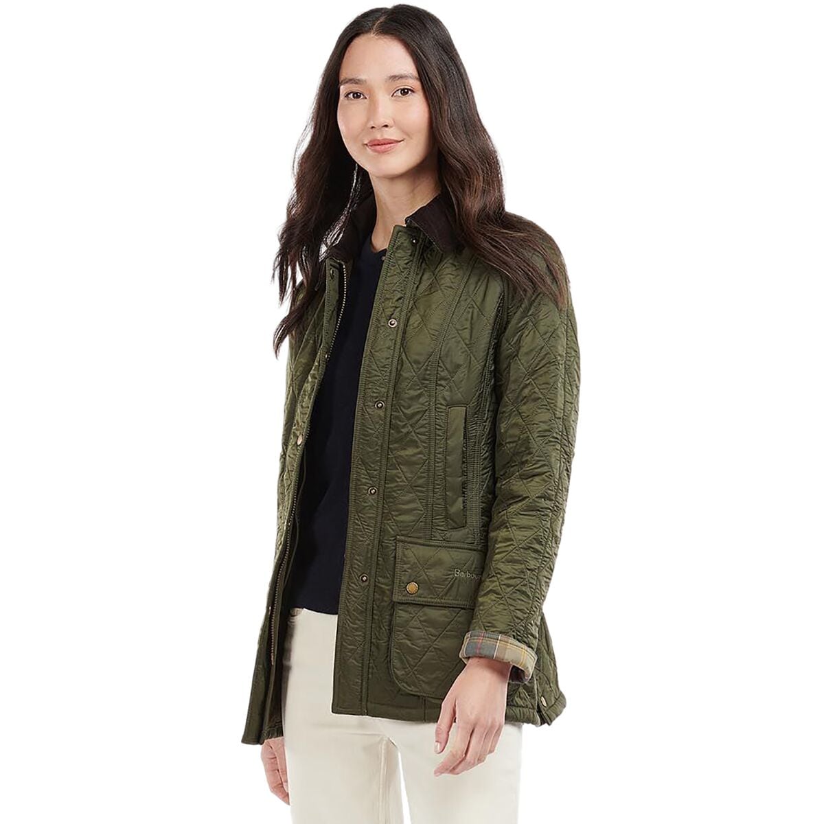 Image of Barbour Beadnell Polarquilt Jacket - Women's Olive, US 14/UK 18