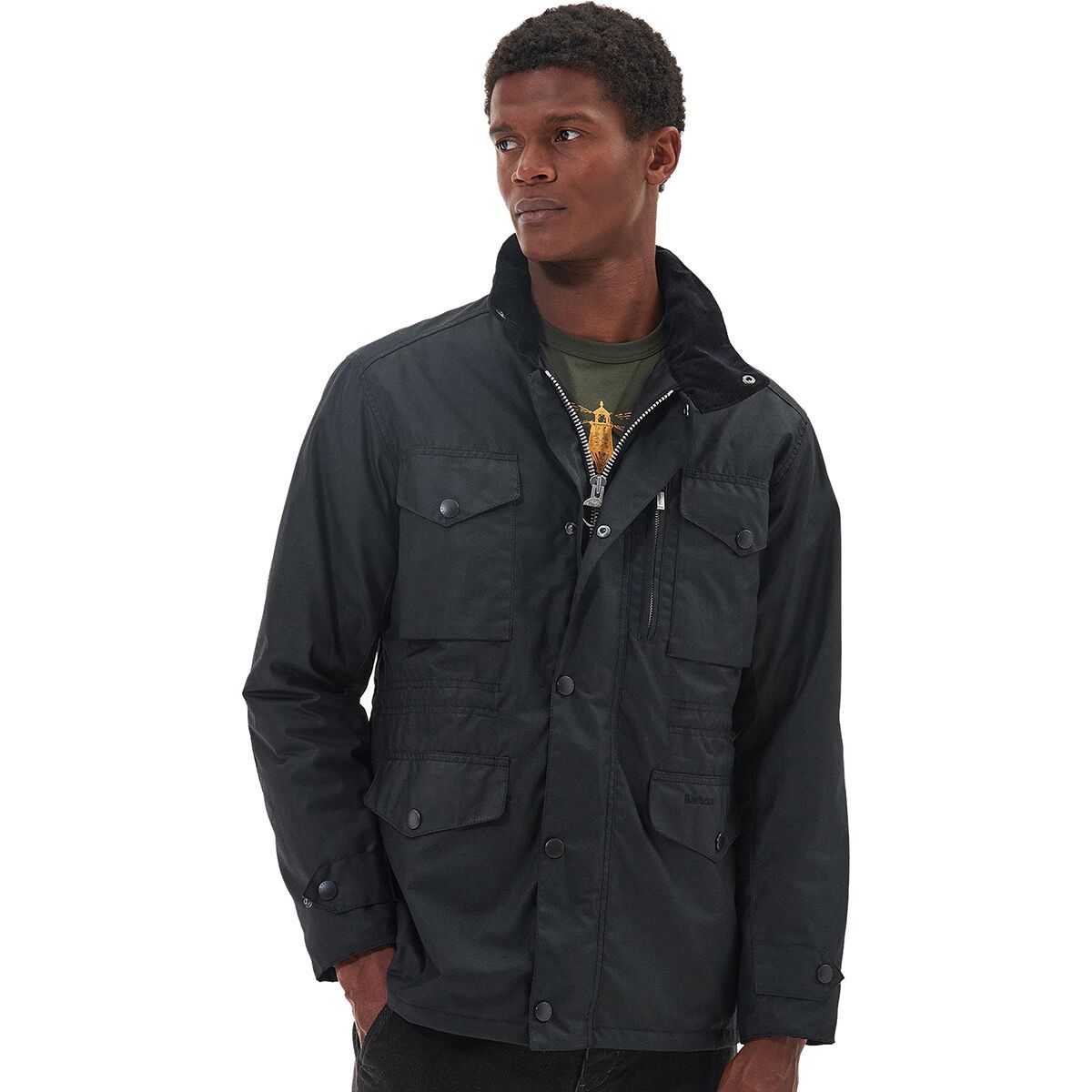 Barbour Sapper Wax Jacket - Men's Black/Classic, S