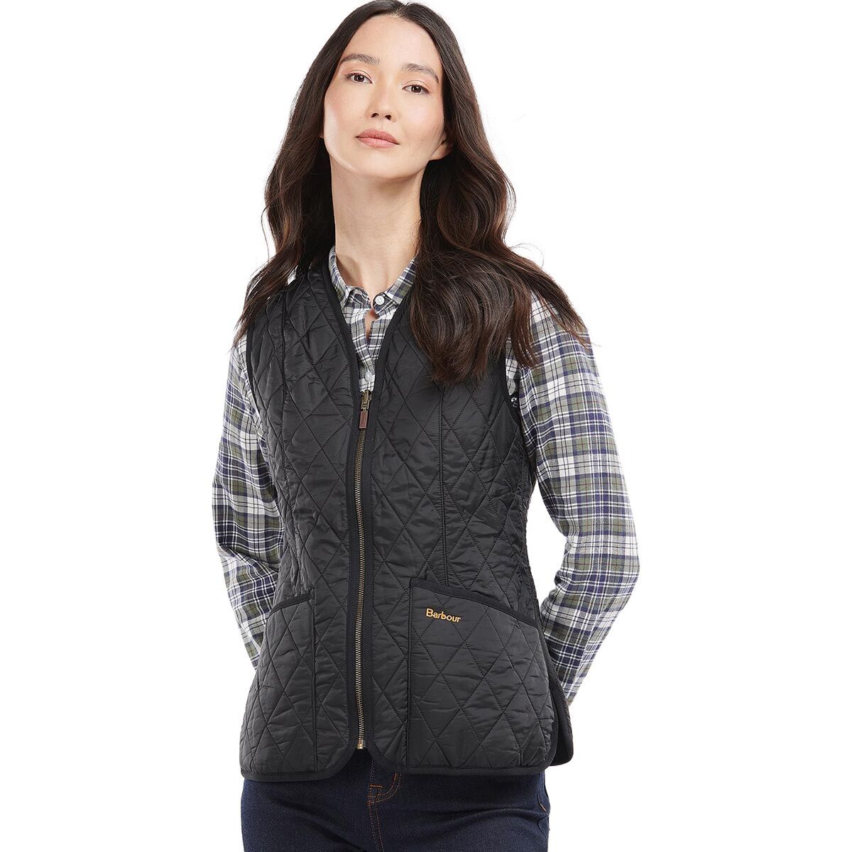 Image of Barbour Fleece Betty Liner Vest - Women's Black/Black, US 8/UK 12