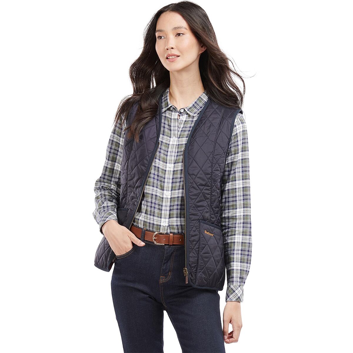 Image of Barbour Fleece Betty Liner Vest - Women's Navy, US 4/UK 8