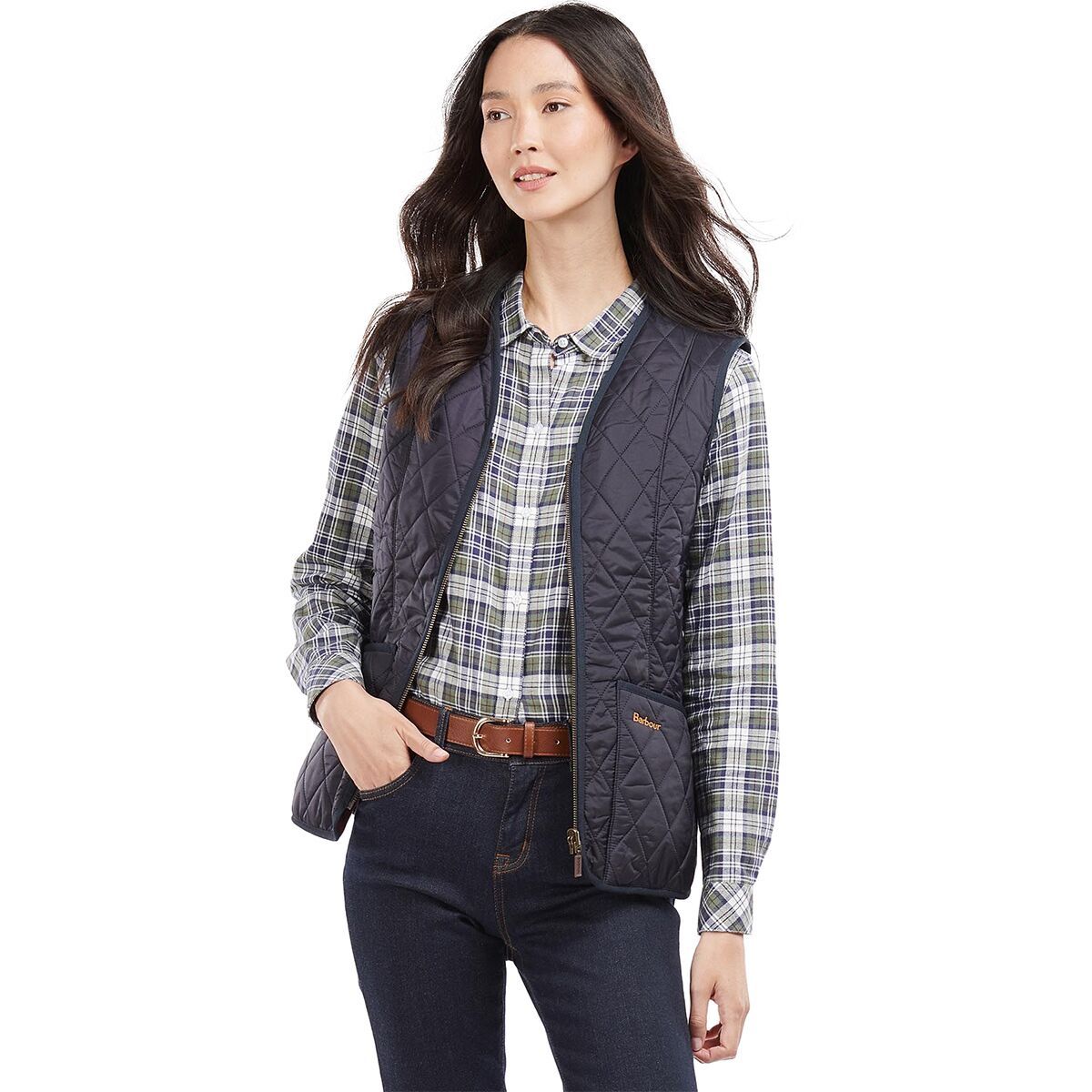 Image of Barbour Fleece Betty Liner Vest - Women's Navy, US 2/UK 6