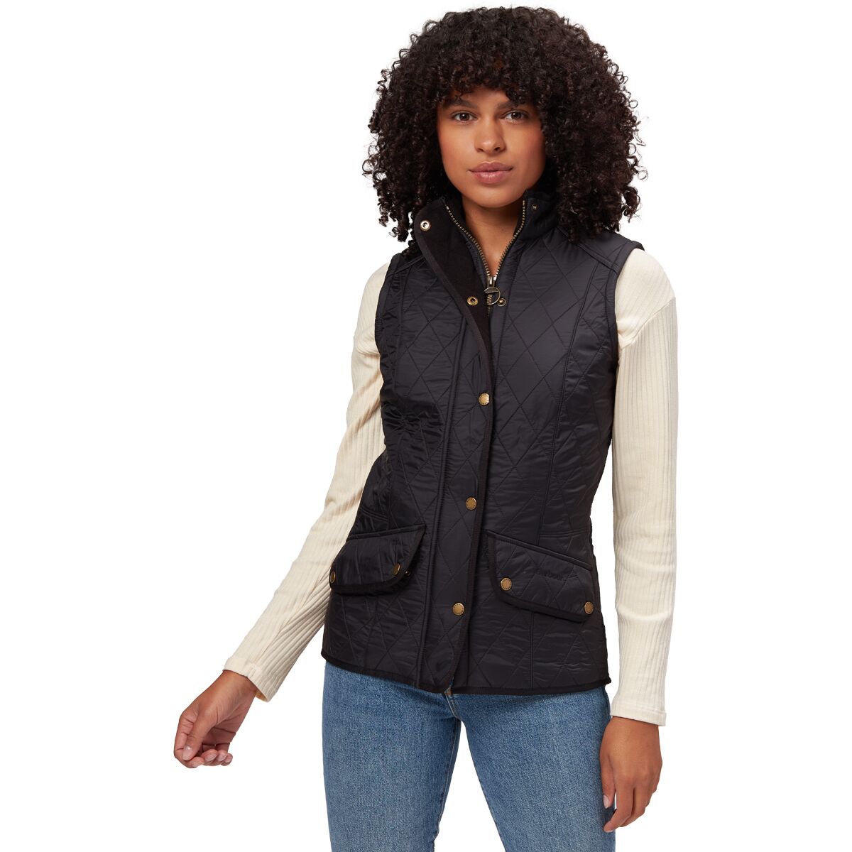 Image of Barbour Cavalry Gilet Vest - Women's Black, US 10/UK 14